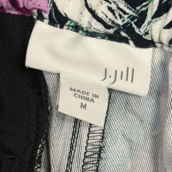 J Jill Womens Floral Cropped Wide Leg Pull On Elastic Waist Rayon Pants sz M - Picture 16 of 16